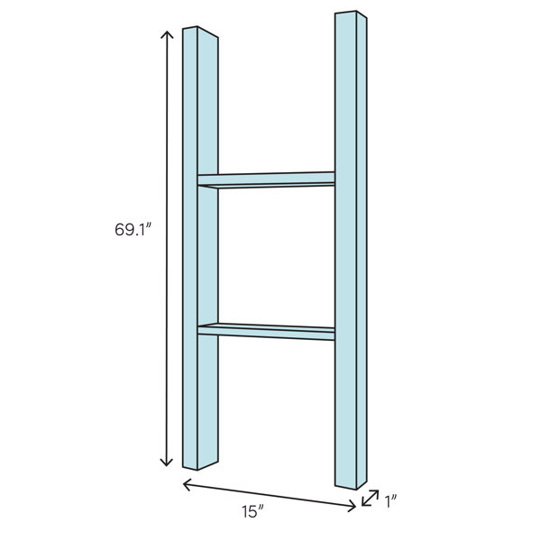 Measurements for outlet a blanket ladder